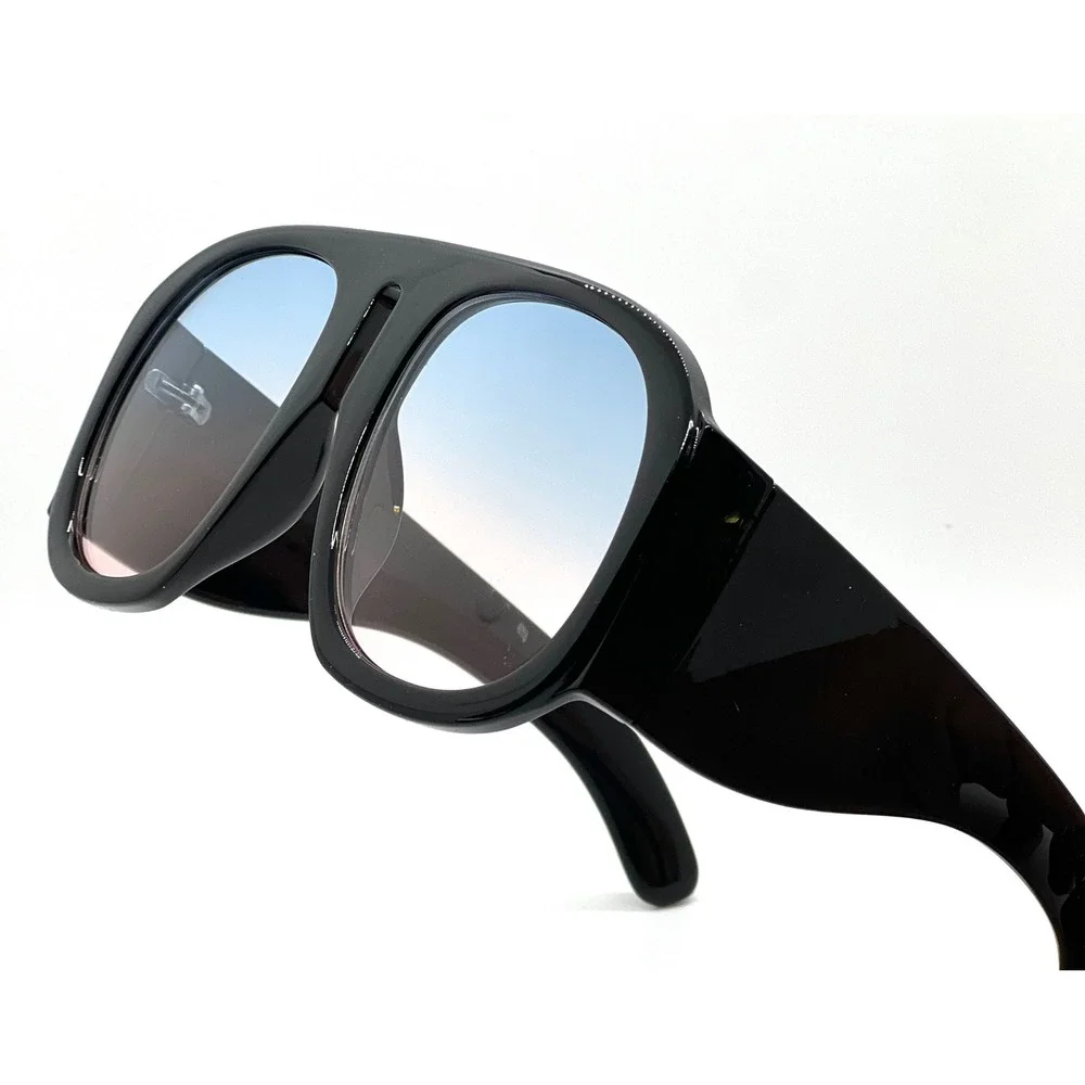 Female Sunglasses Black Gradient Blue Pink Lenses Designer Women‎ Eyewear Lentes
